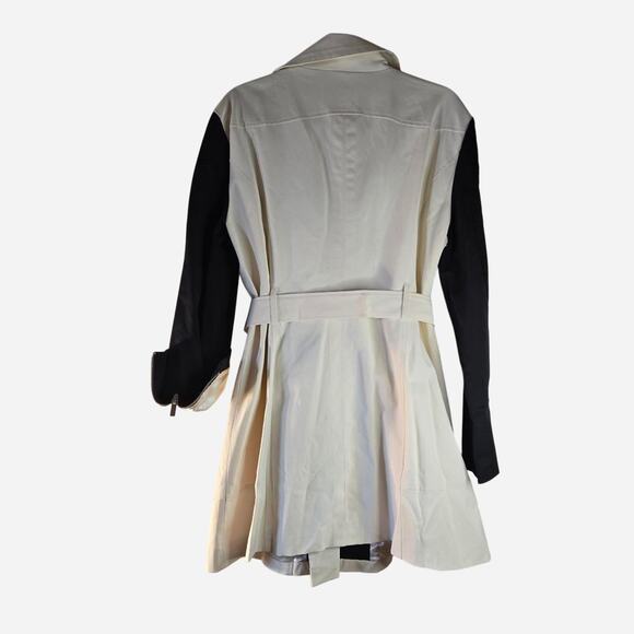 New York & Company Cream and black trench coat size xl - Picture 2 of 8